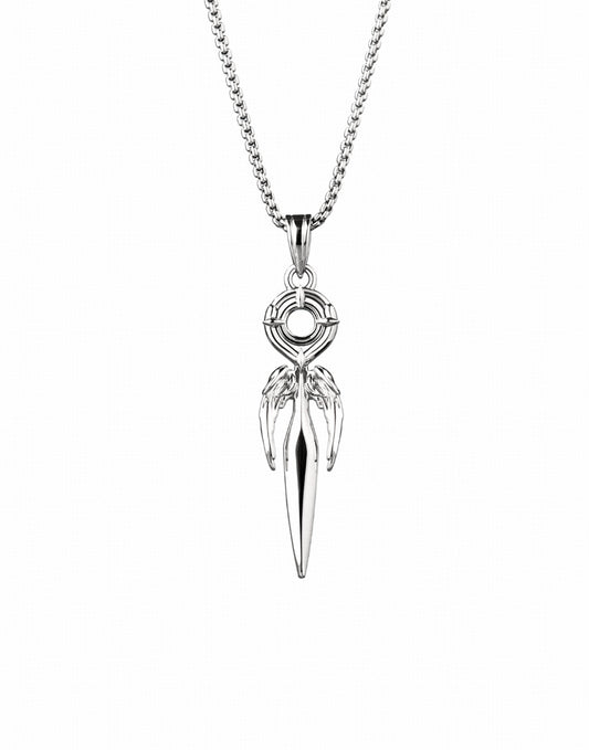 Centered around the concept of "Twins", the design draws inspiration from the sharp silhouette of the kunai, symbolizing the duality that coexists within every soul. Resolute as a blade, yet free as a pair of wings, it embodies both the hunter's edge and the girl's gentle glow.