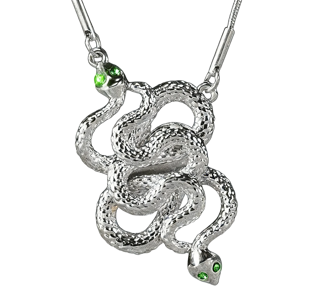 Material： Copper, Stainless Steel, Crystal Stone
Race Type:&nbsp; Running

Twin serpents reflected in the mirror,
their jade-colored eyes shimmering like illusions.
In India, the sacred serpent Naga
guards all waters and treasures,
honored as a divine protector in Hindu culture.

