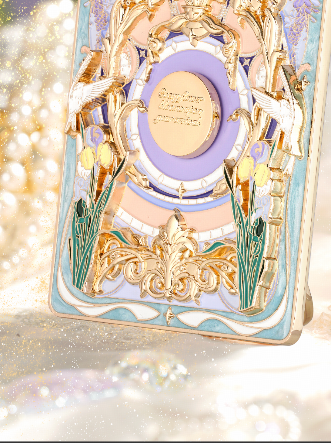 Divine Banquet of the Flower Goddess | Purple Iris Dreamscape