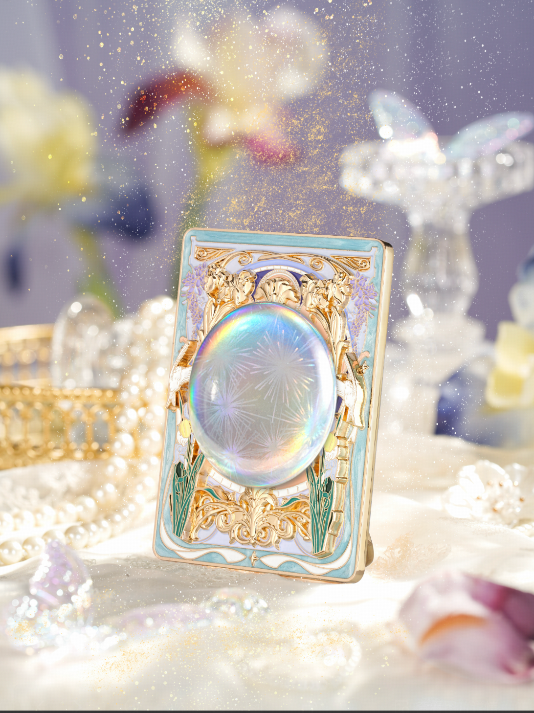 Divine Banquet of the Flower Goddess | Purple Iris Dreamscape