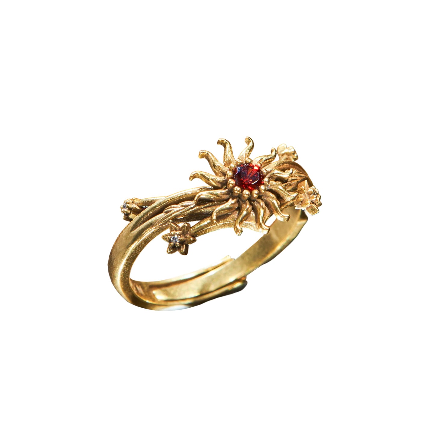 The medal is crafted in a vintage gold finish, with exquisite workmanship and a superior tactile feel.
The King Ring features elements of sunflowers and flames.
Sunflowers symbolize sunlight, warmth, and passion,
representing vitality and the steadfast belief in facing challenges fearlessly.