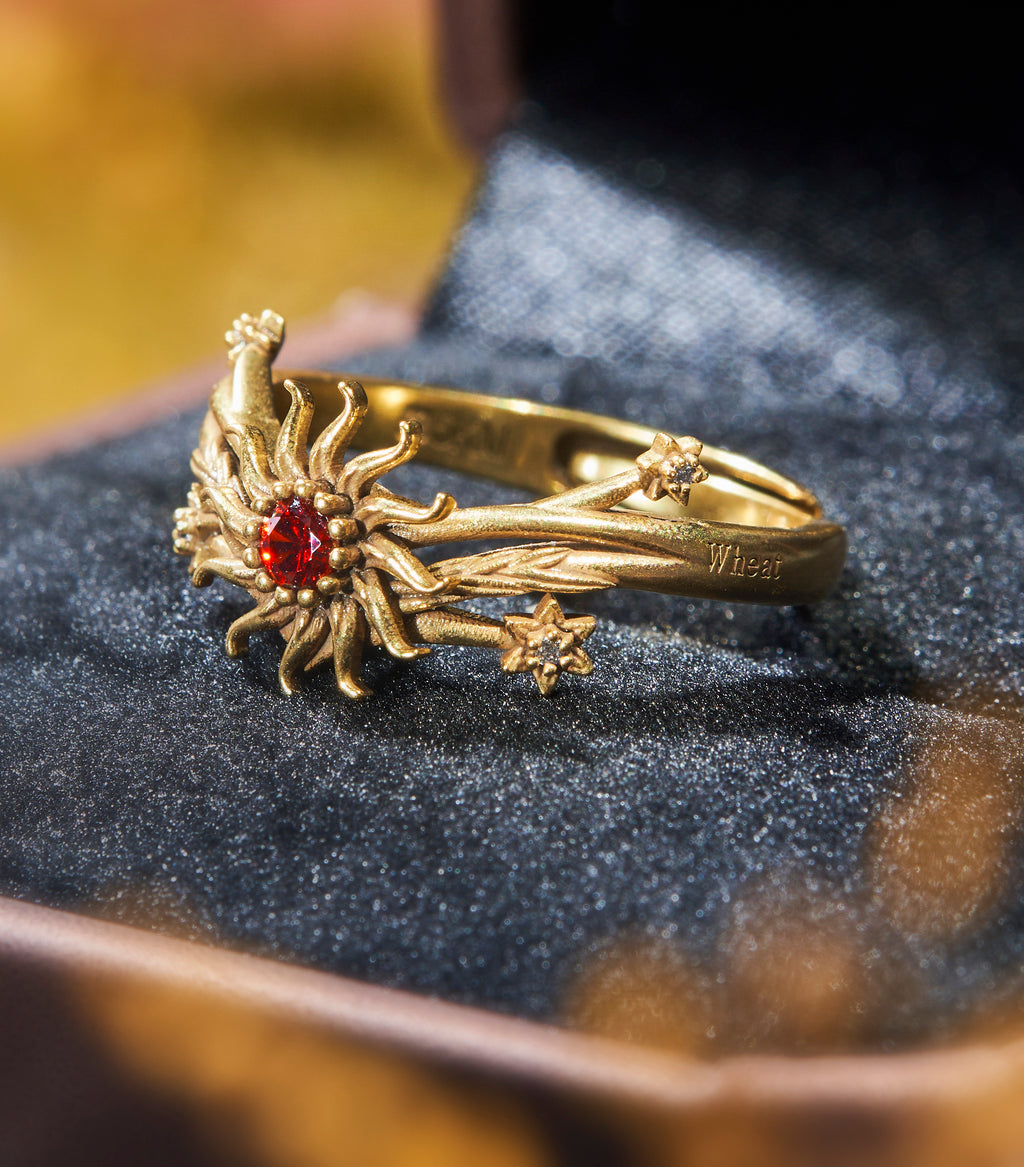 Legend tells of a lost Forest Kingdom,
hidden deep within its shadows,
where a pair of mysterious Royal Rings lie in secret —
one, the King’s Ring, engraved with an enigmatic sunflower, its true meaning known to few;
the other, the Queen’s Ring, carved with delicate maple leaves,
each adorned with a brilliant ruby.
Brave adventurers have set out to the Forest Kingdom
to uncover the truth behind this legend…
It is said that only the true rulers and warriors who can run with courage
may claim a Royal Ring