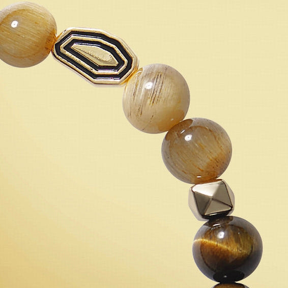 Wish Fulfilled Series - Fearless Being – Obsidian & Quartz Jade Bracelet