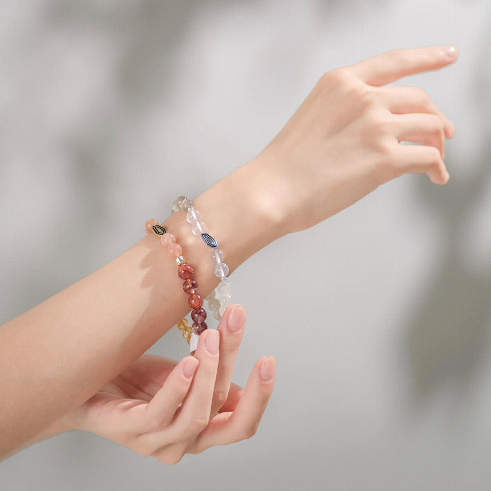 Wish Fulfilled Series - Inner Freedom – Clear Quartz & Moonstone Bracelet