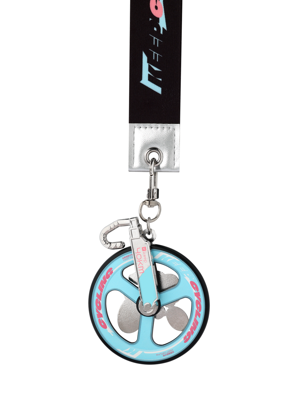 The center of the medal features a cartoon character, “Cycling K.”
The “K” character is inspired by the theme “Keep Cycling.”
