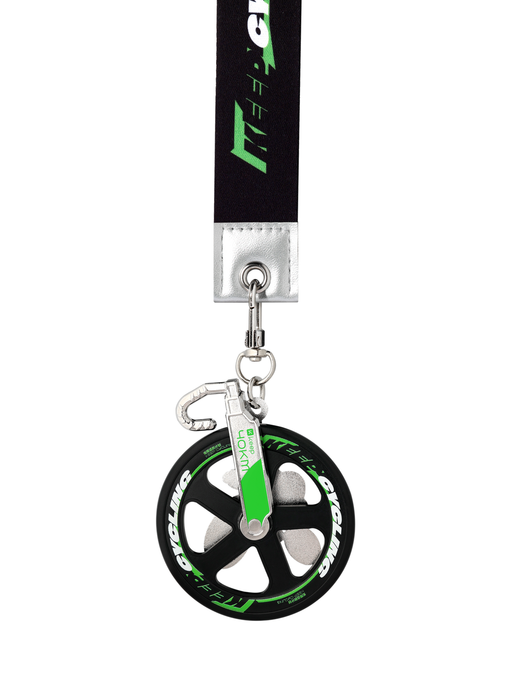 The center of the medal features a cartoon character, “Cycling K.”
The “K” character is inspired by the theme “Keep Cycling.”