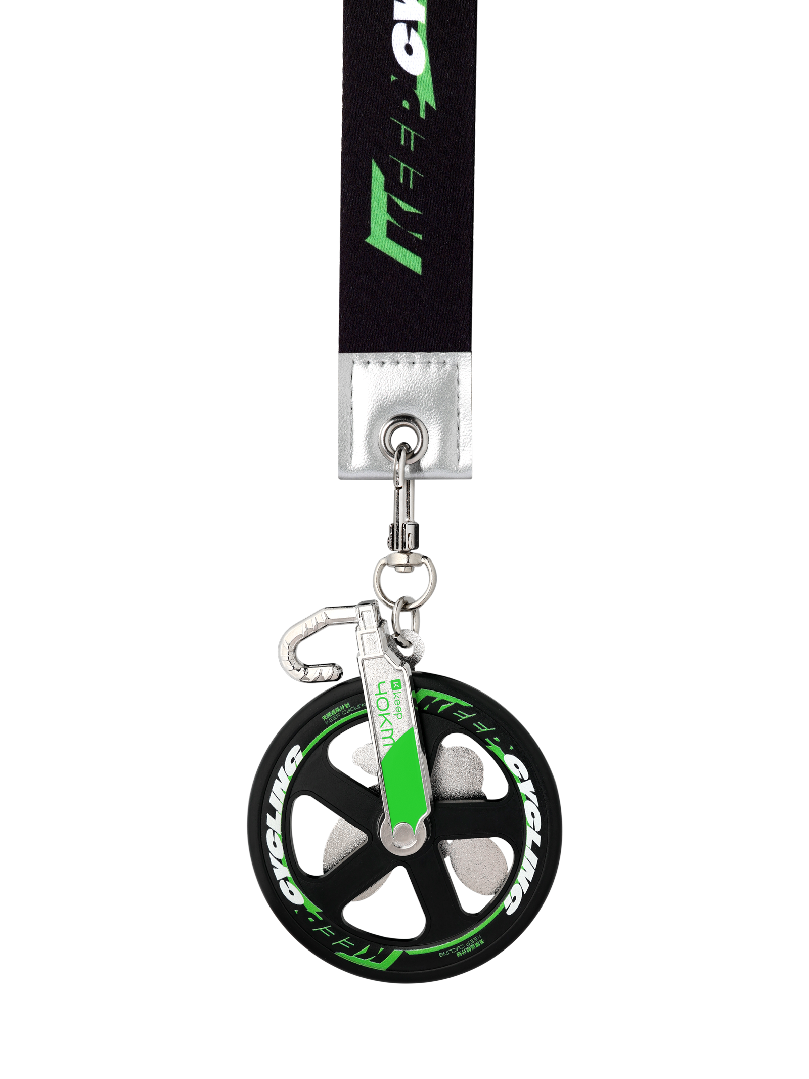 The center of the medal features a cartoon character, “Cycling K.”
The “K” character is inspired by the theme “Keep Cycling.”